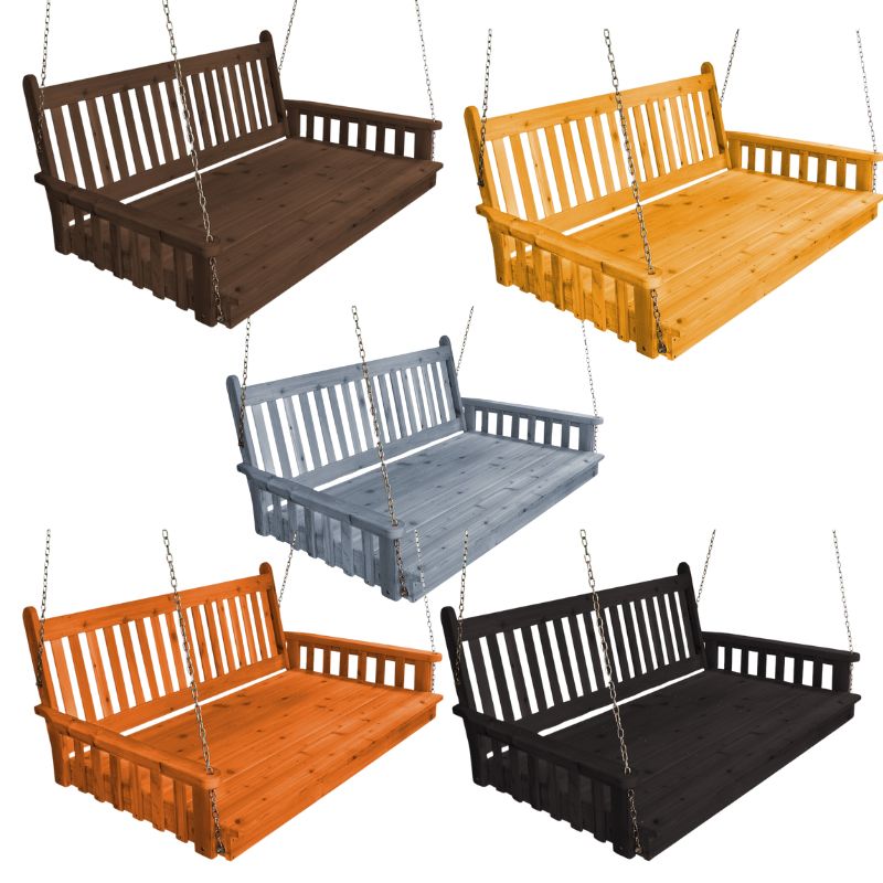 Winslow Cedar Swing Bed - Easy Breezy Porch Swings