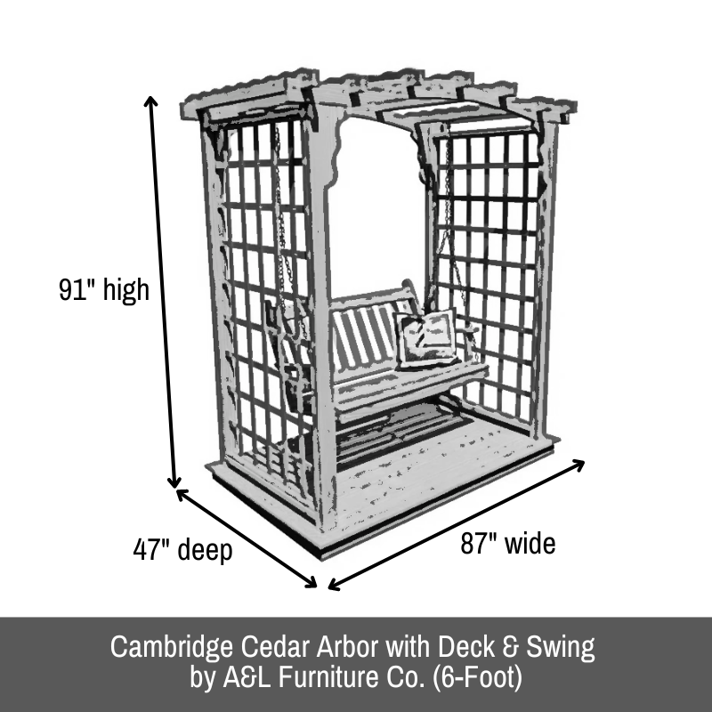 Cambridge Cedar Arbor - Easy Breezy Porch Swings