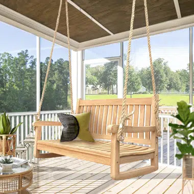 TEST A&L Furniture Co. Adirondack Poly Chair Swing - Easy Breezy Porch Swings