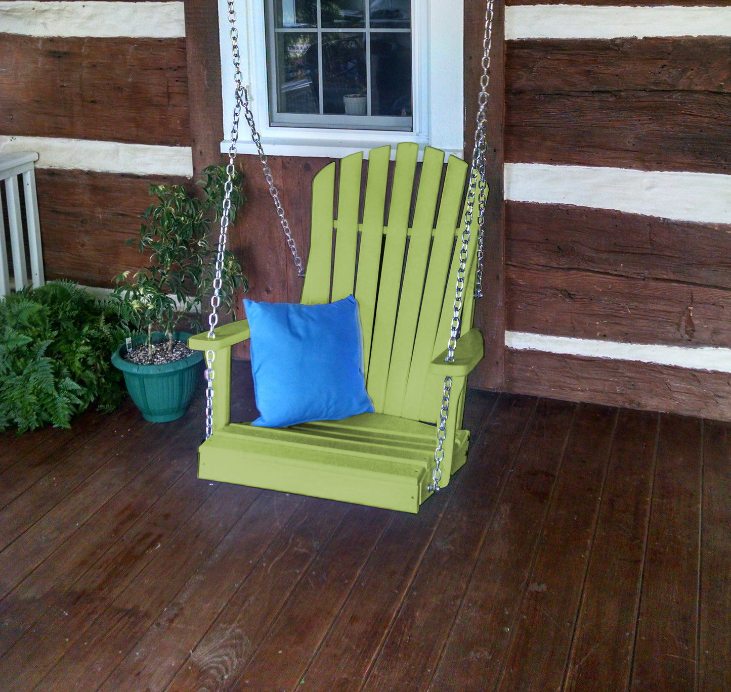 Item933AdirondackChairSwing-TropicalLimewItem1011Pillow