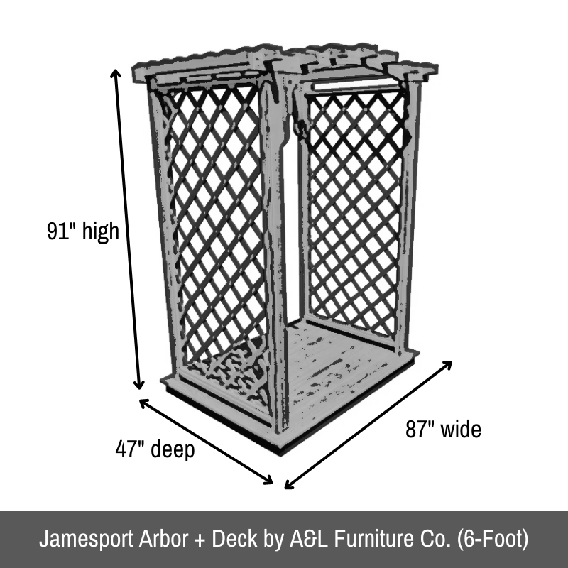 Jamesport Arbor + Deck - Easy Breezy Porch Swings