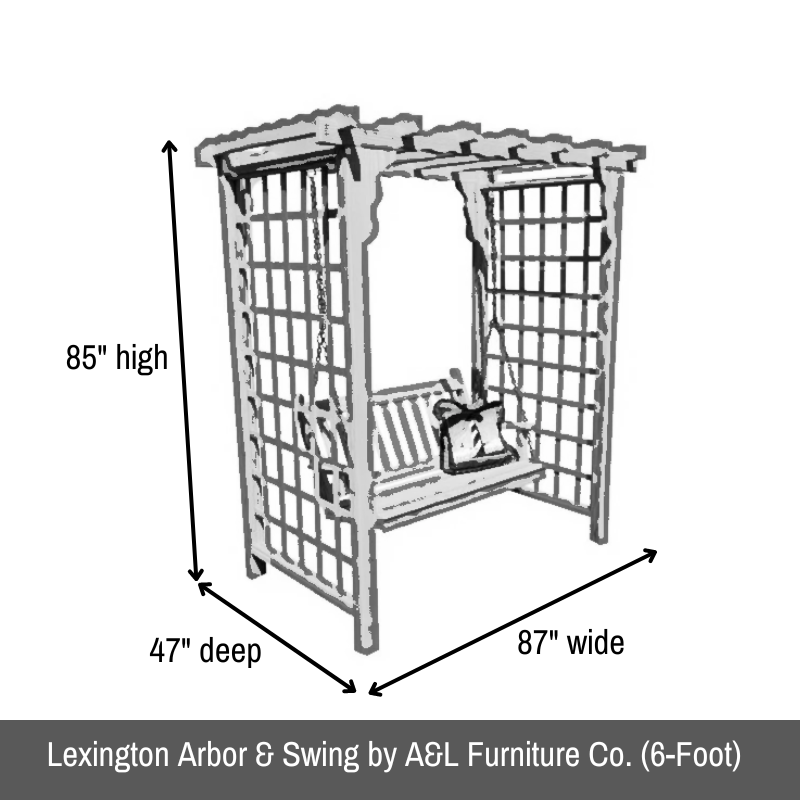 Lexington Arbor & Swing - Easy Breezy Porch Swings