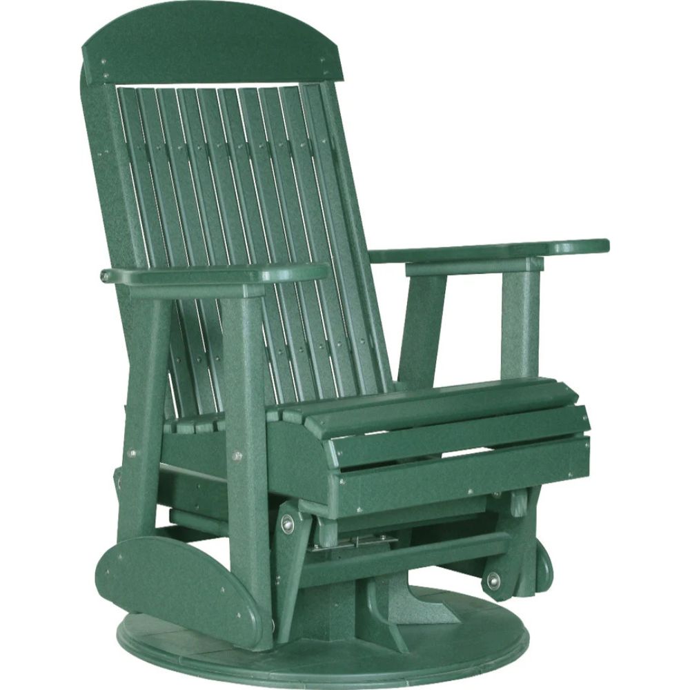 LuxCraft_2_Foot_Classic_Swivel_Glider_-_Green_