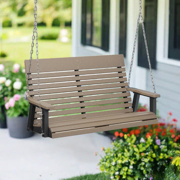 Casual-Back Double Swing - Easy Breezy Porch Swings