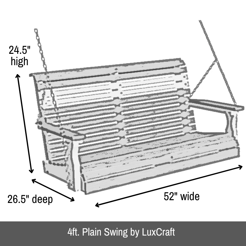 4-Foot Plain Swing by LuxCraft