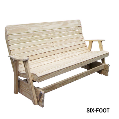 Highback Pressure Treated Porch Glider - Easy Breezy Porch Swings