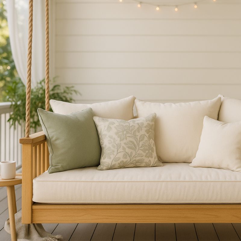 14" x 10" Lumbar Sunbrella Accent Pillow - Easy Breezy Porch Swings