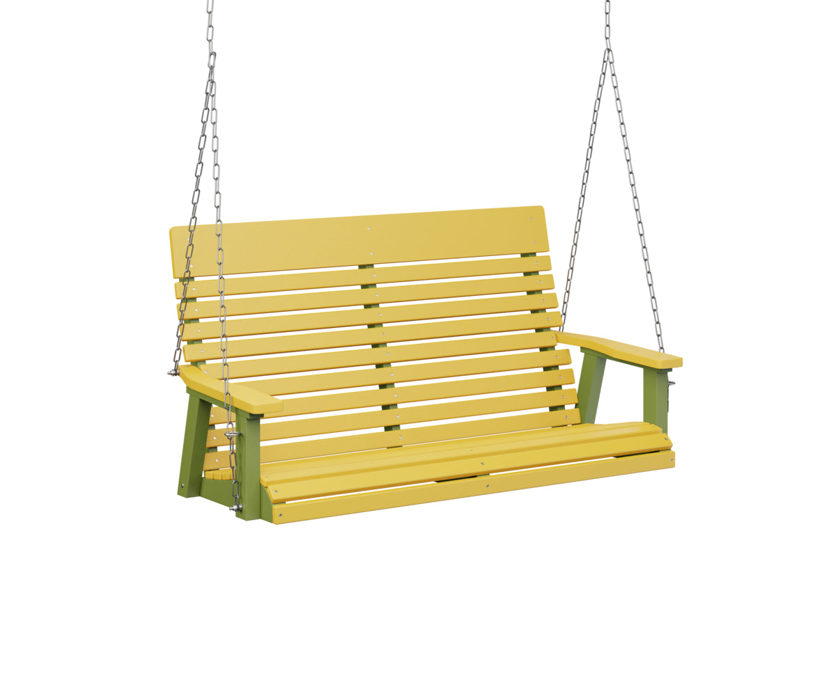 Casual-Back Double Swing - Easy Breezy Porch Swings