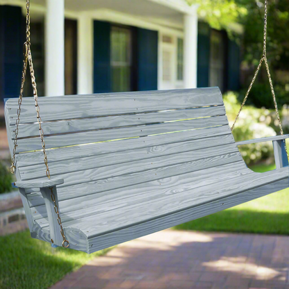 Black Ashby Porch Swing (Pine) - Easy Breezy Porch Swings