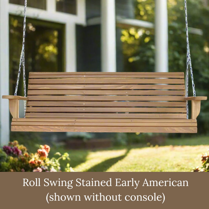 Bayou Beauty Cypress Swing with Cup Holder/Console