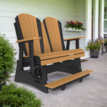 LuxCraft 4 Foot Adirondack Balcony Glider - Easy Breezy Porch Swings