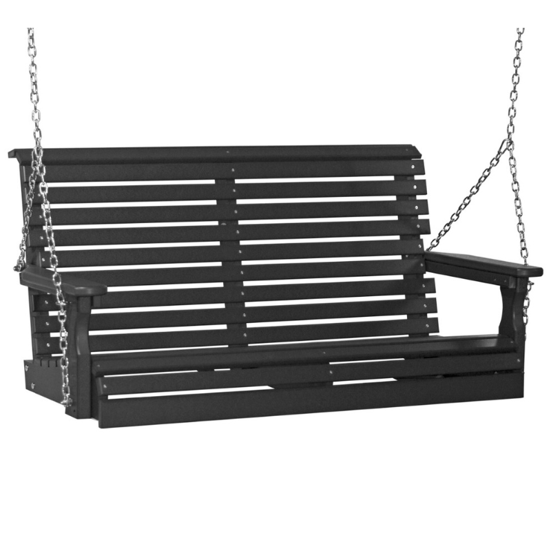 Black Plain Swing (4-Foot Poly)