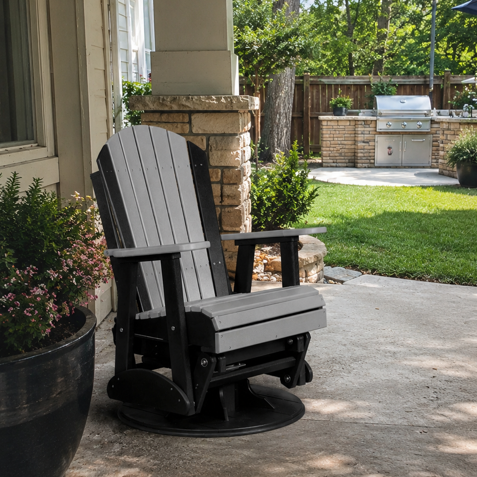 2-Foot Adirondack Swivel Glider by LuxCraft - Easy Breezy Porch Swings