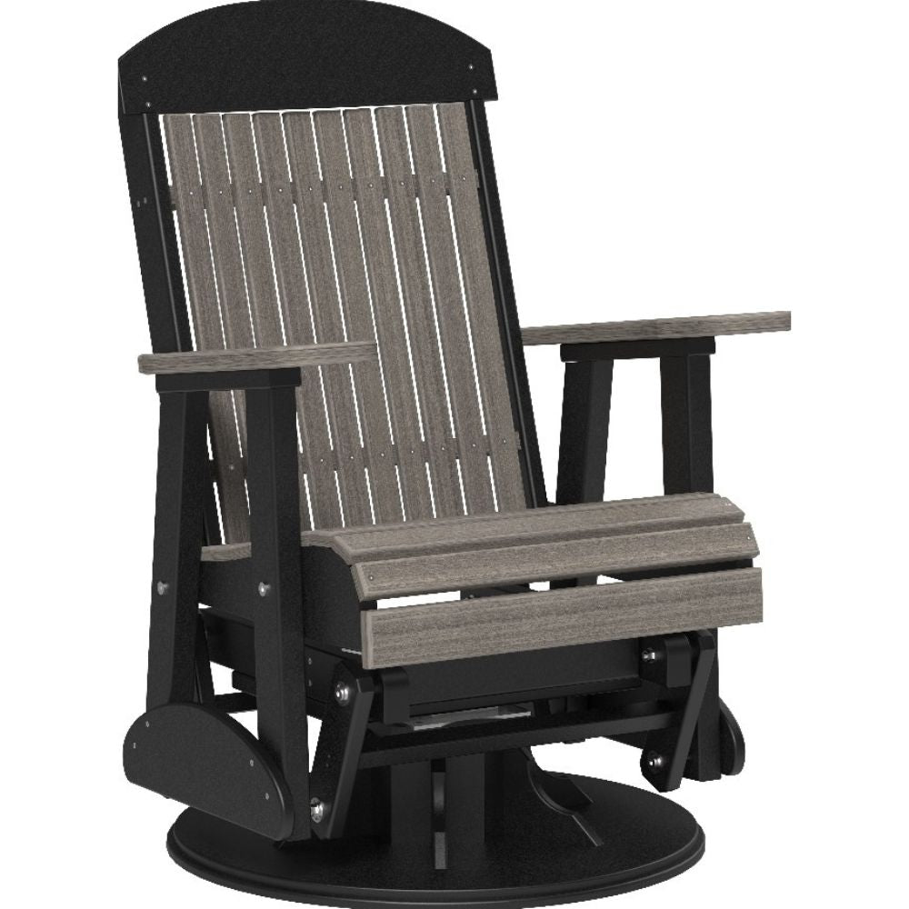 2-Foot_Classic_Swivel_Single_Glider_by_LuxCraft_Weatherwood_Black