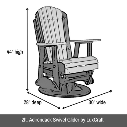 2ft. Adirondack Swivel Glider by LuxCraft