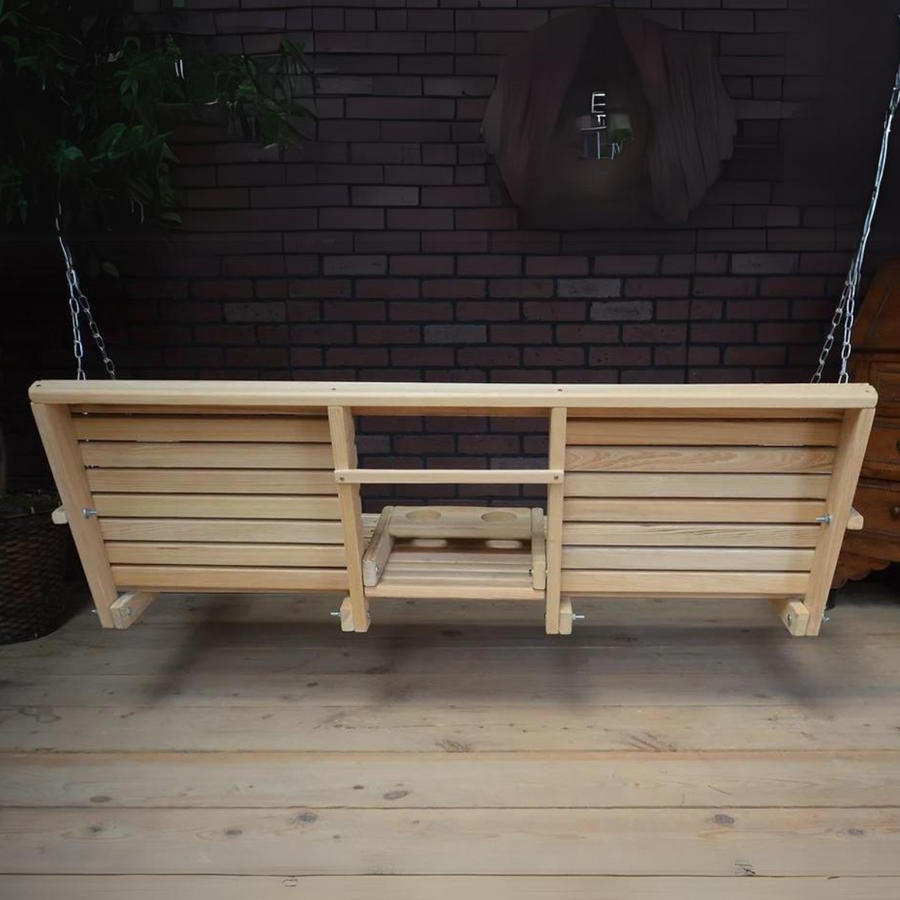 Bayou Beauty Cypress Swing with Cup Holder/Console