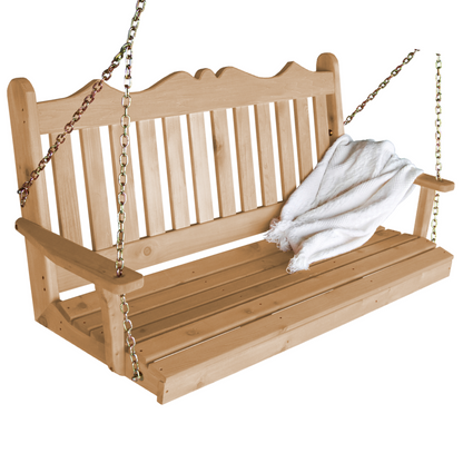 Solid Cedar Porch Swing - Easy Breezy Porch Swings