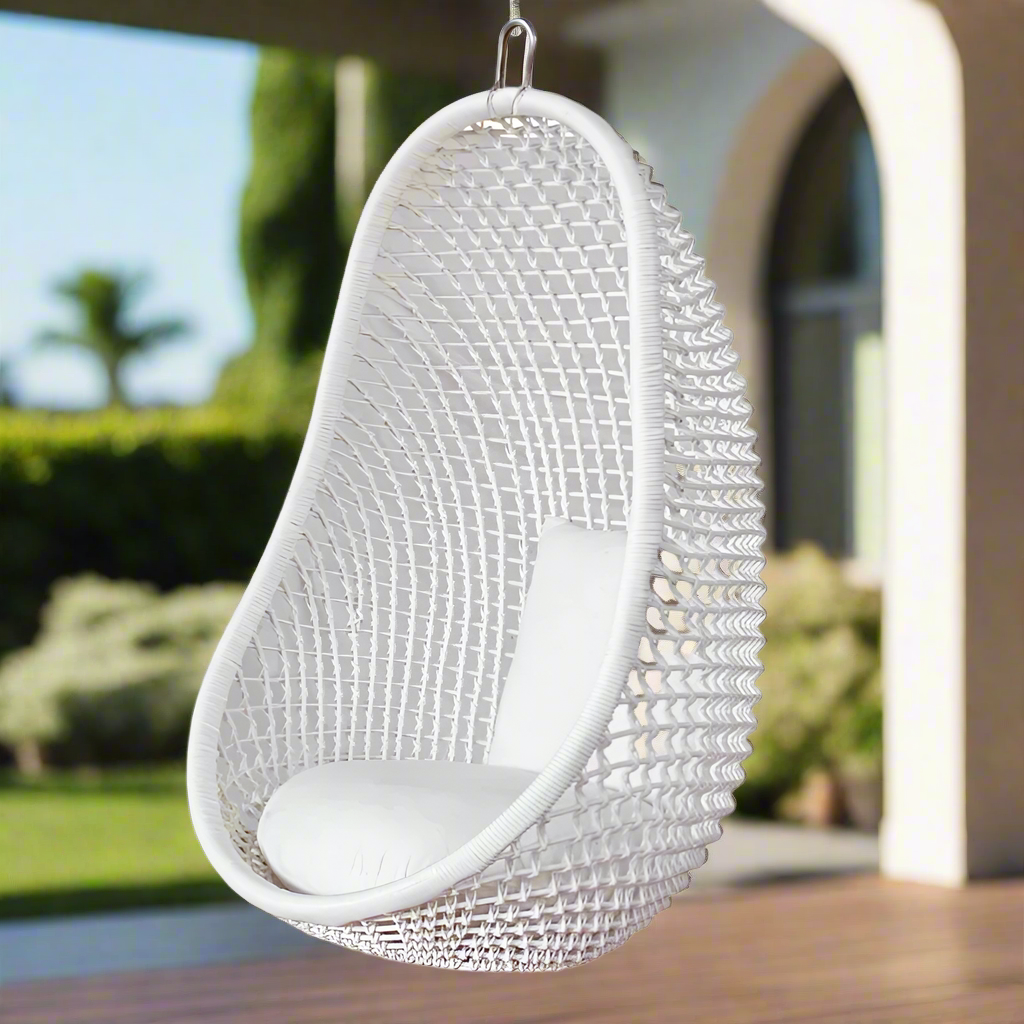 Pod Outdoor Hanging Chair (cushion included) - Easy Breezy Porch Swings