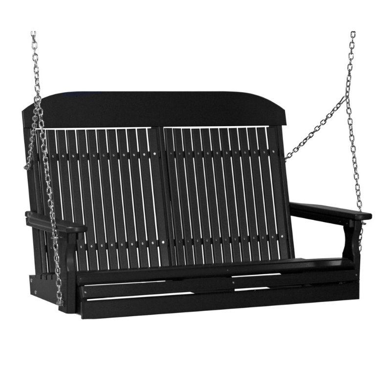 4-Foot Black Classic Porch Swing