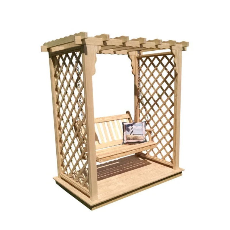 Covington Arbor with Deck & Swing by A&L Furniture Co.