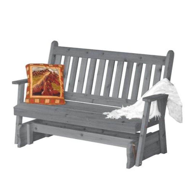 Traditional English Red Cedar Porch Glider - Easy Breezy Porch Swings