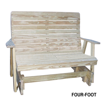 Highback Pressure Treated Porch Glider - Easy Breezy Porch Swings