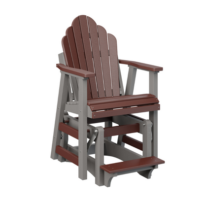 2 ft. Cozi Back Single Counter Glider by Berlin Gardens - Burgundy Light Gray