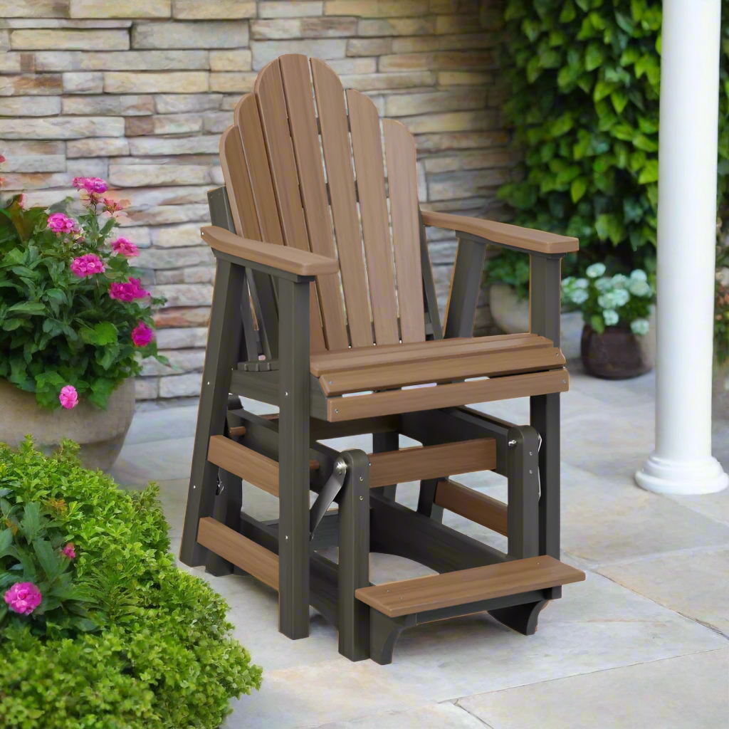 2 ft. Cozi Back Single Counter Glider by Berlin Gardens - Chocolate Brown + Green