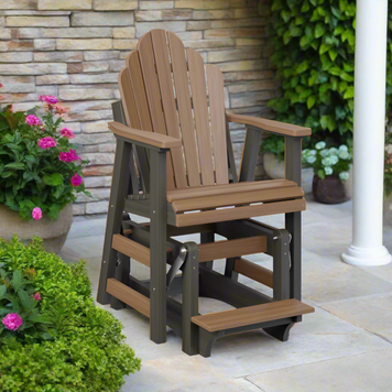 2 ft. Cozi Back Single Counter Glider by Berlin Gardens - Chocolate Brown + Green