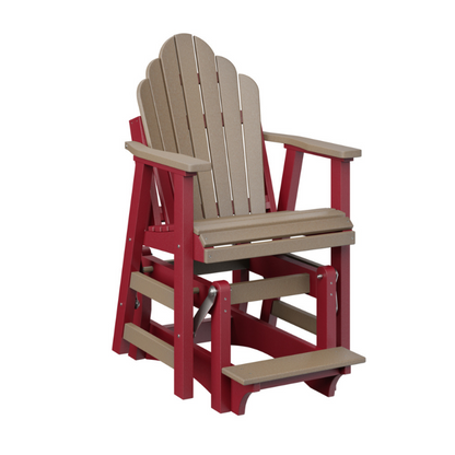 2 ft. Cozi Back Single Counter Glider by Berlin Gardens - Chocolate Brown Scarlet Red