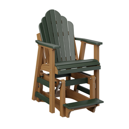 2 ft. Cozi Back Single Counter Glider by Berlin Gardens - Green Antique Mahogany