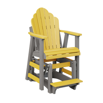 2 ft. Cozi Back Single Counter Glider by Berlin Gardens - Sunburst Yellow + Light Gray