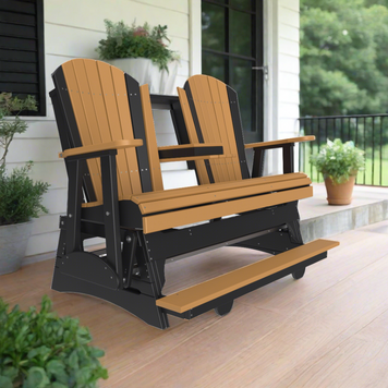 LuxCraft 5 Foot Adirondack Balcony Glider - Easy Breezy Porch Swings