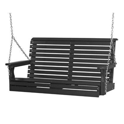 Black Swing (4-Foot Poly) - Easy Breezy Porch Swings