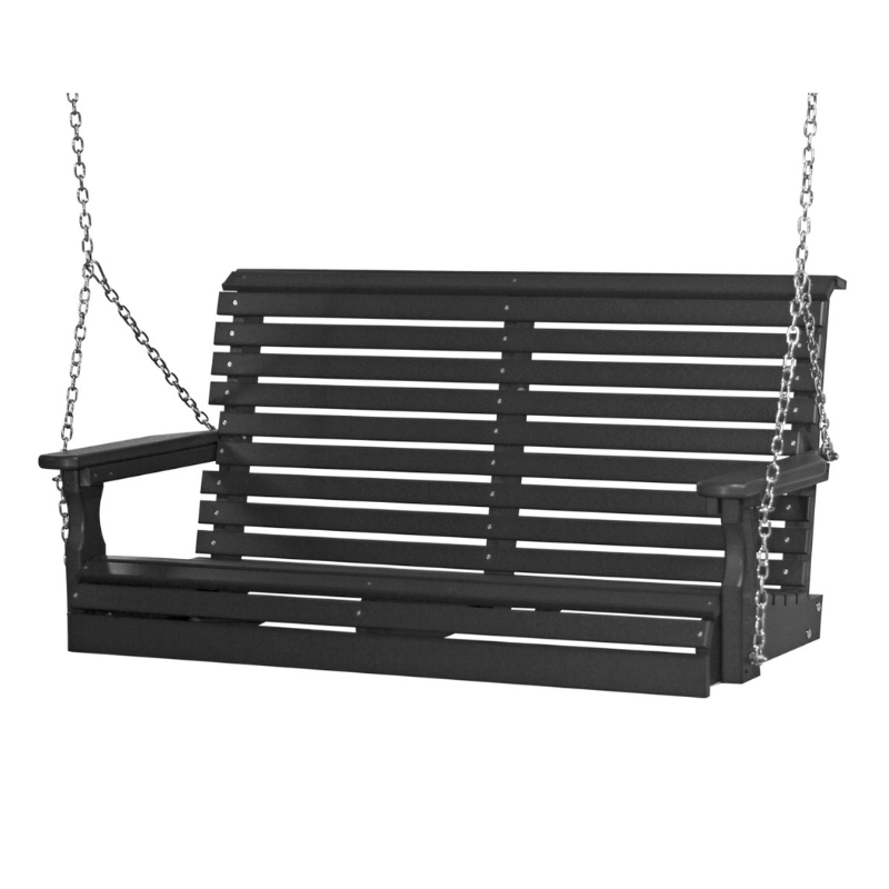 Black Plain Swing (4-Foot Poly)