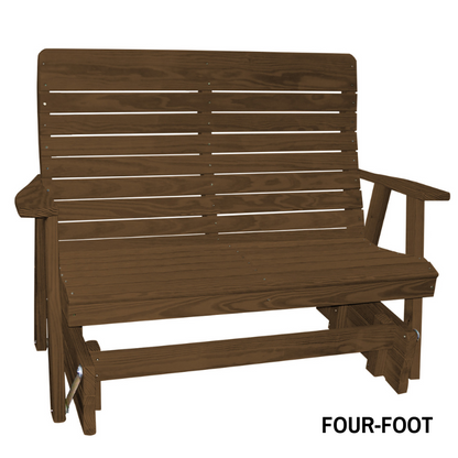 Highback Pressure Treated Porch Glider - Easy Breezy Porch Swings