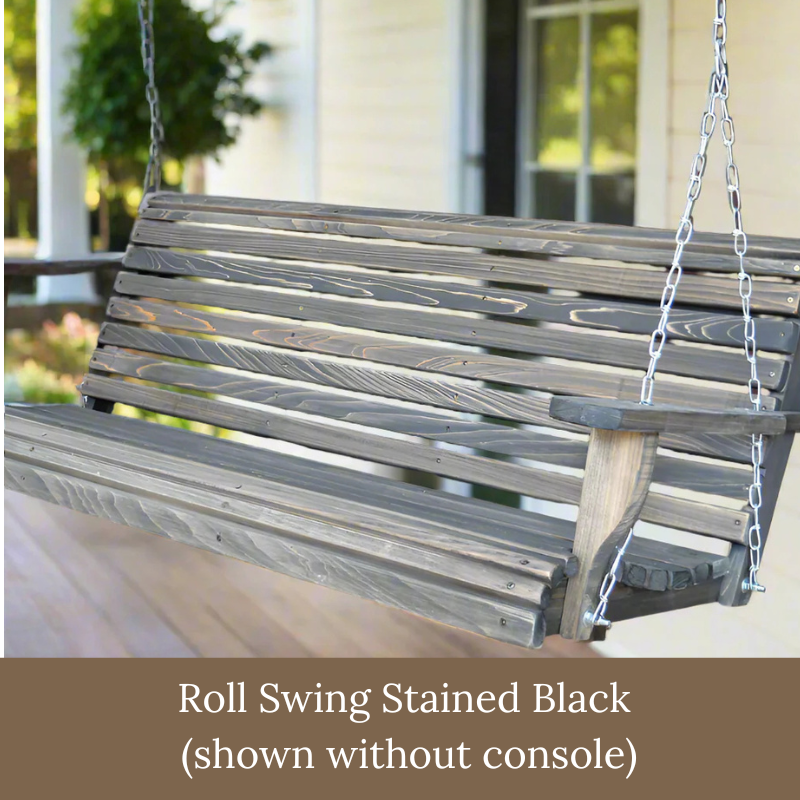 Cypress Swing with Cup Holder/Console - Easy Breezy Porch Swings