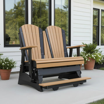 4-Foot Adirondack Balcony Glider by LuxCraft - Easy Breezy Porch Swings