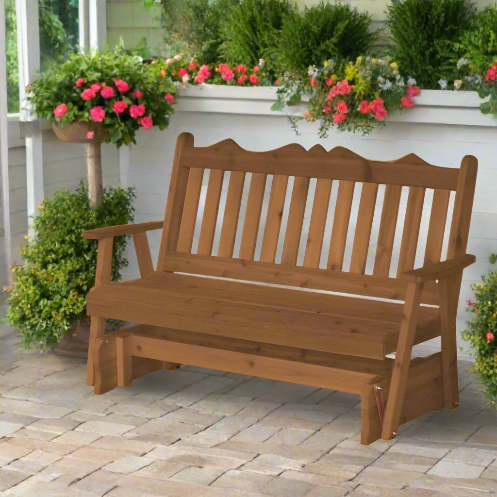 Royal English Red Cedar Porch Glider - Easy Breezy Porch Swings