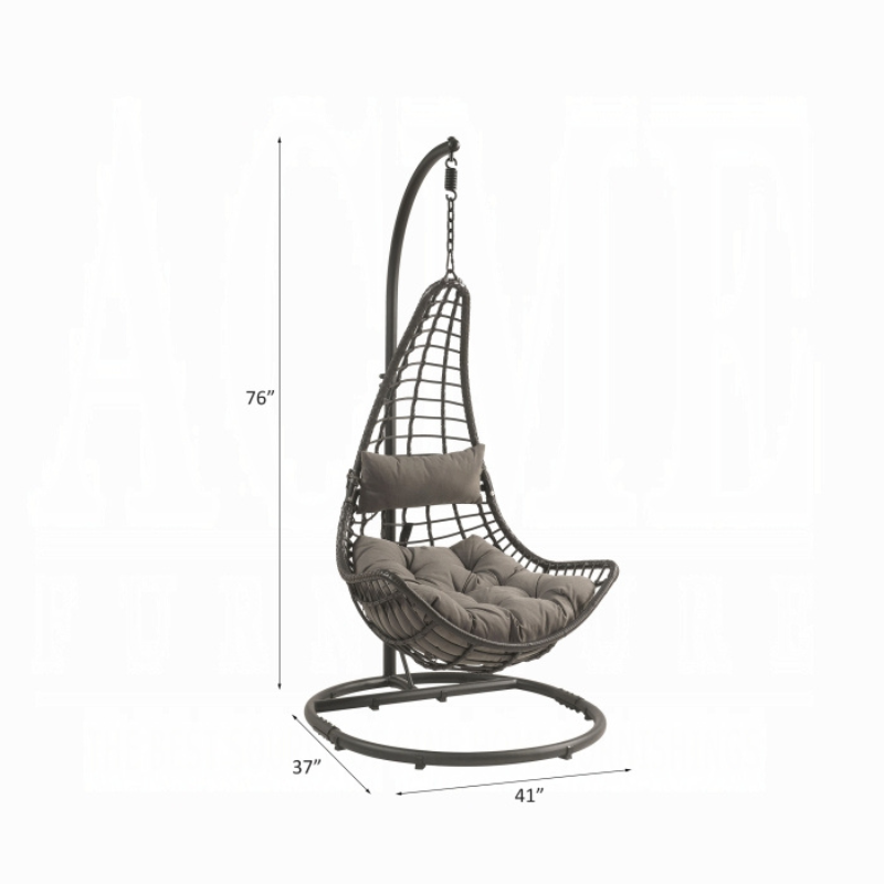 Uzae Patio Hanging Chair with Stand