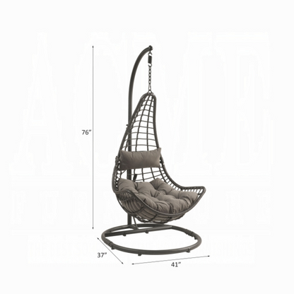 Uzae Patio Hanging Chair with Stand