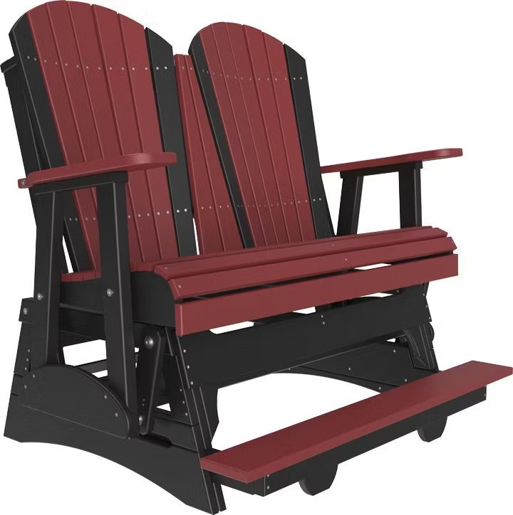 4ft. Adirondack Glider by LuxCraft - Burgundy + Black