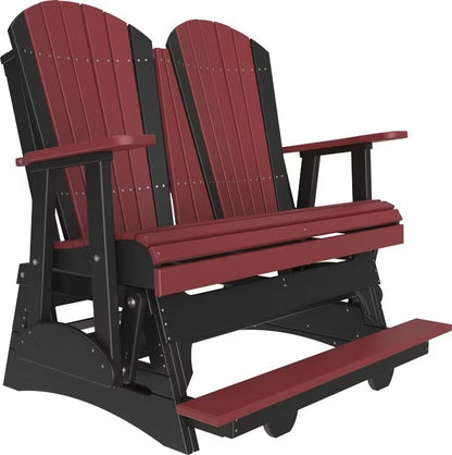 4ft. Adirondack Glider by LuxCraft - Burgundy + Black