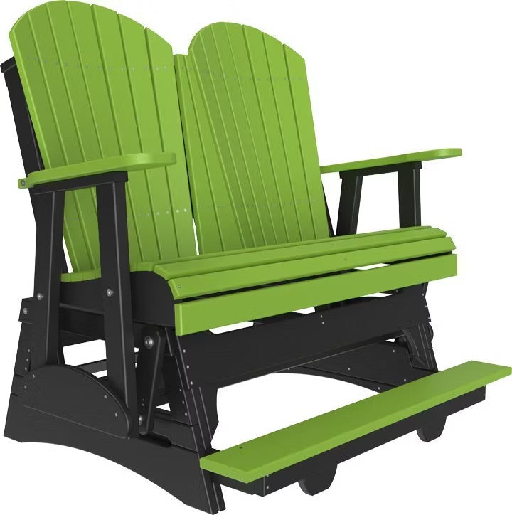 4ft. Adirondack Glider by LuxCraft - Kiwi Green + Black