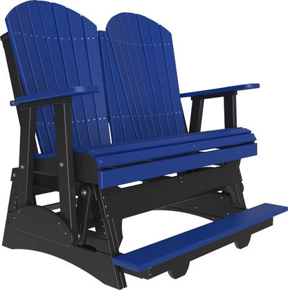 4ft. Adirondack Glider by LuxCraft - Pacific Blue + Black