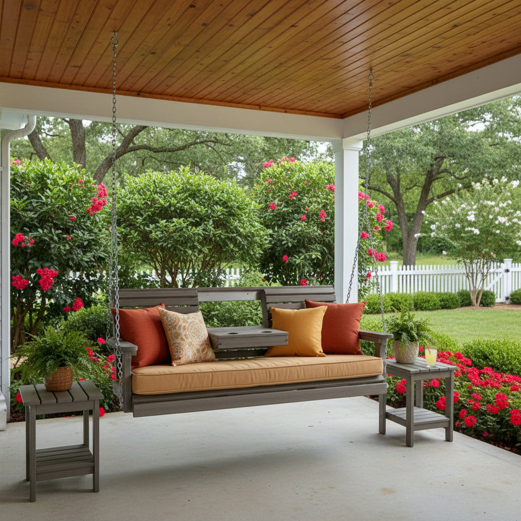 5-Plain-Poly-Swing-Coastal-Gray1_Two-Person Porch Swings – Cozy Seating for Relaxed Moments Together