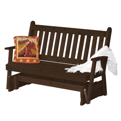 Traditional English Red Cedar Porch Glider - Easy Breezy Porch Swings