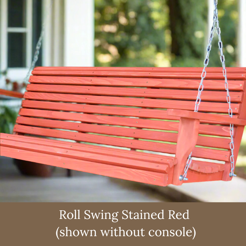 Cypress Swing with Cup Holder/Console - Easy Breezy Porch Swings