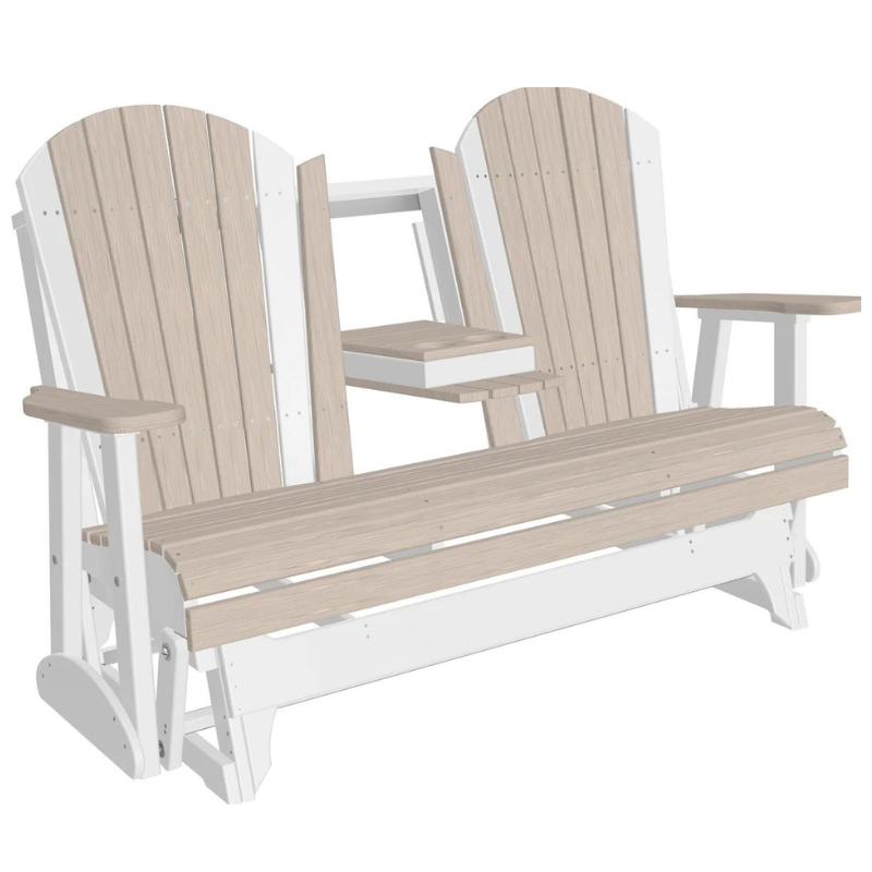 5ft. Adirondack Glider by LuxCraft - Birch / White