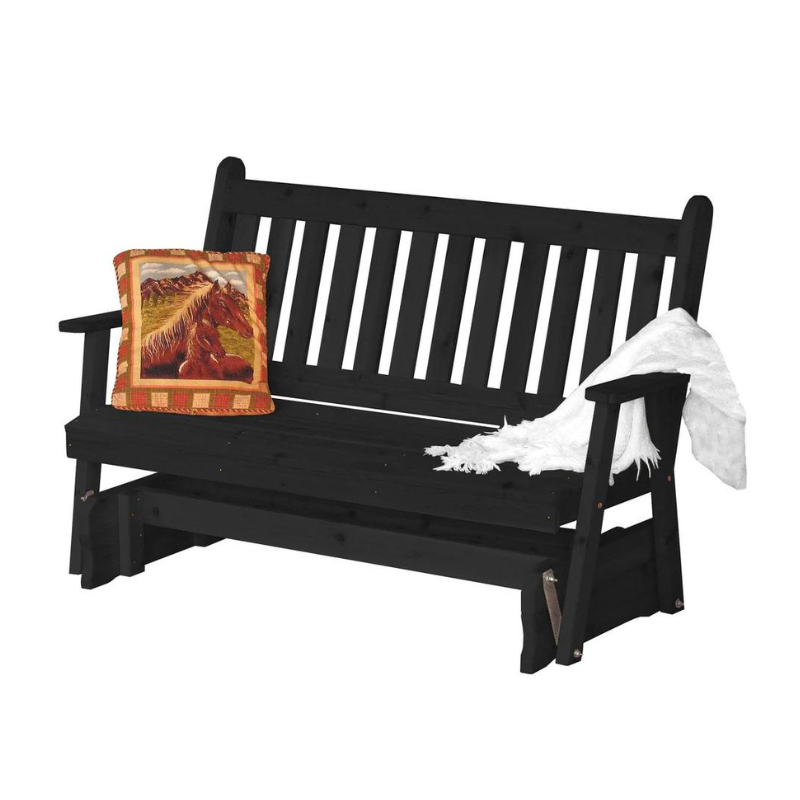 Traditional English Red Cedar Porch Glider - Easy Breezy Porch Swings